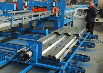 Steel floor decking making machine